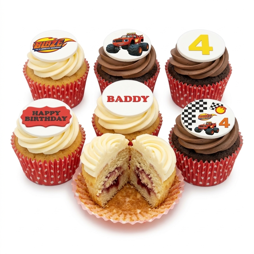 Blaze and the Monster Machine Birthday Cupcakes