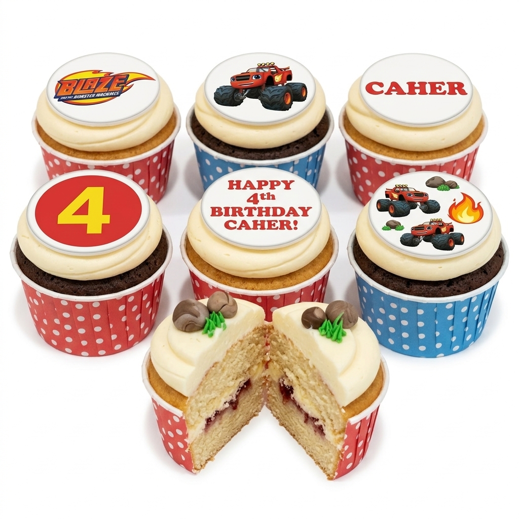 Blaze and the Monster Machines Birthday Cupcakes
