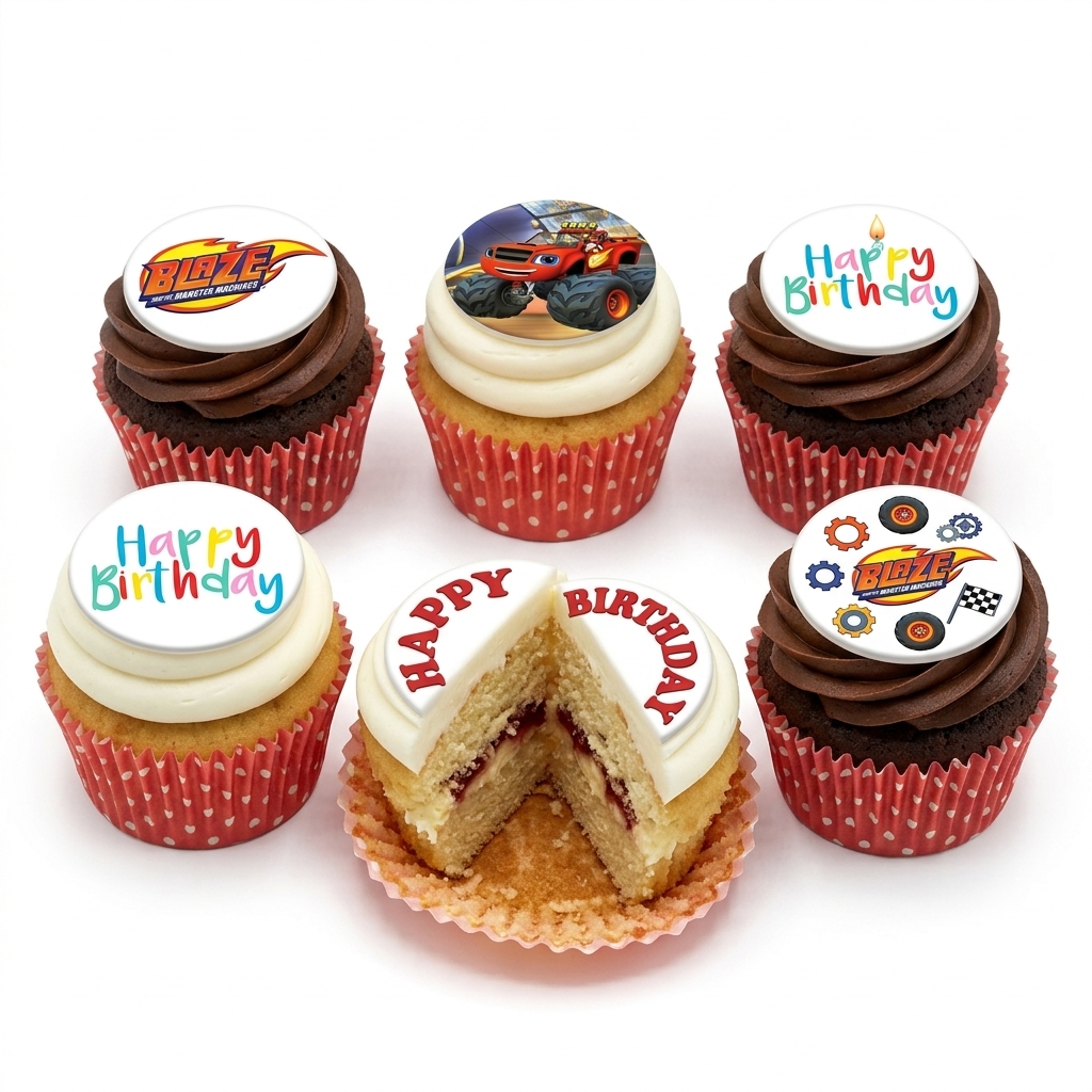 Blaze and the Monster Machines Birthday Cupcakes