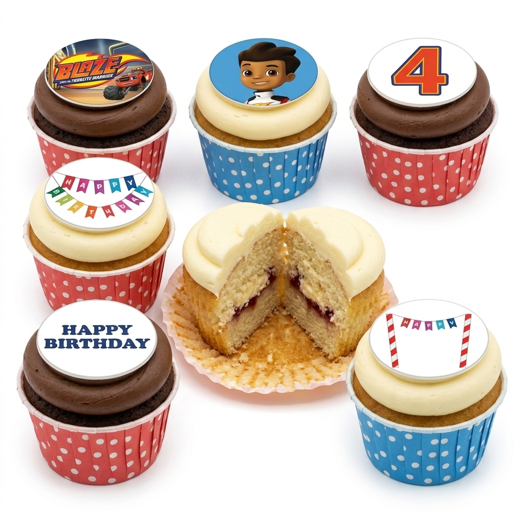 Blaze and the Monster Machines Birthday Cupcakes