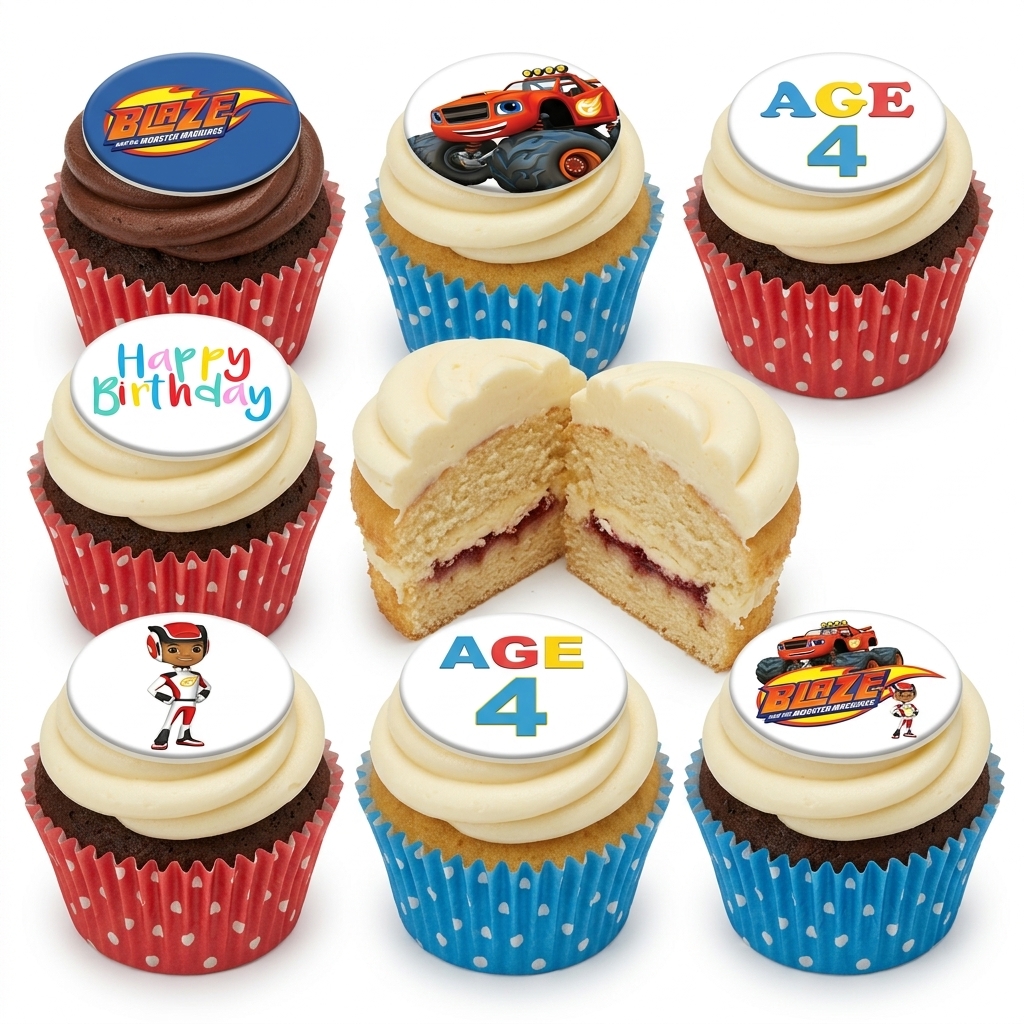 Blaze and the Monster Machines Birthday Cupcakes