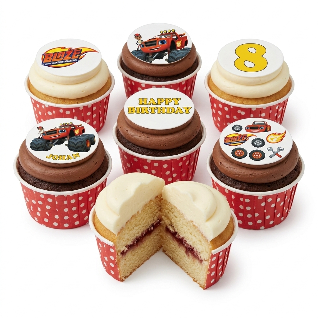 Blaze and the Monster Machines Birthday Cupcakes