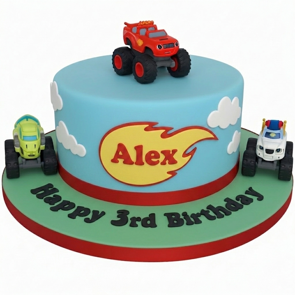 Blaze and the Monster Machine Birthday Cake for Boys