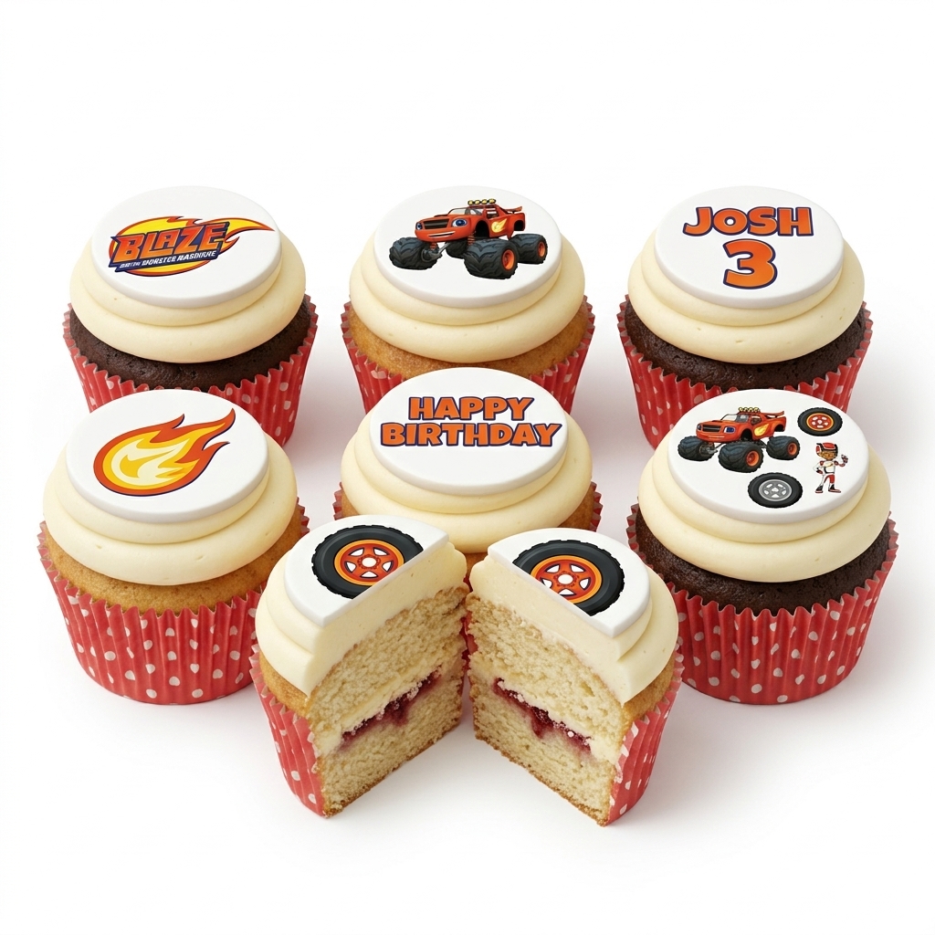 Blaze and the Monster Machines Birthday Cupcakes
