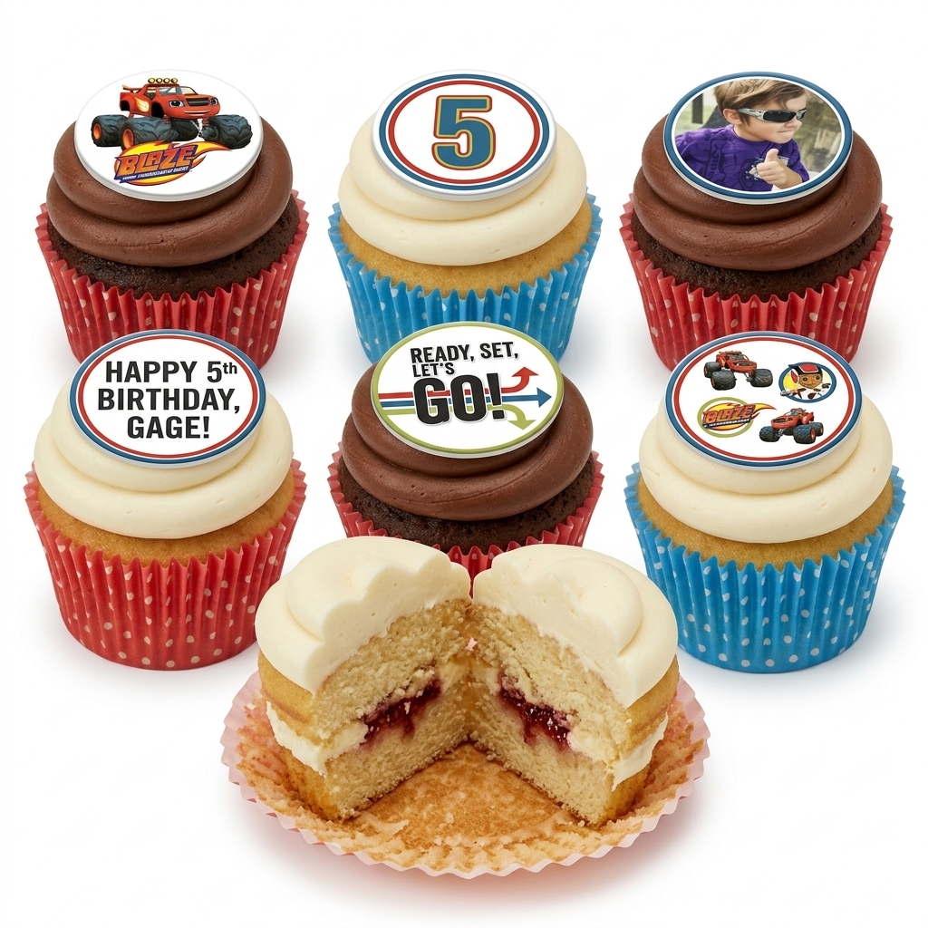 Blaze and the Monster Machines Birthday Cupcakes