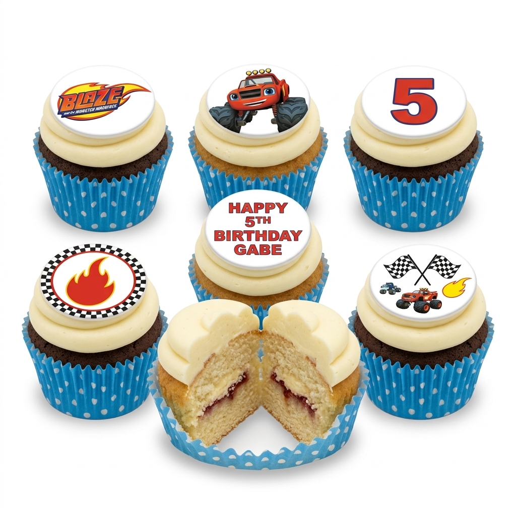 Blaze and the Monster Machines Birthday Cupcakes
