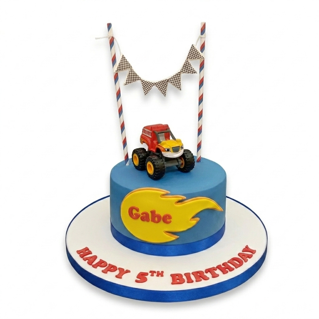 Blaze Monster Truck Birthday Cake for Boys