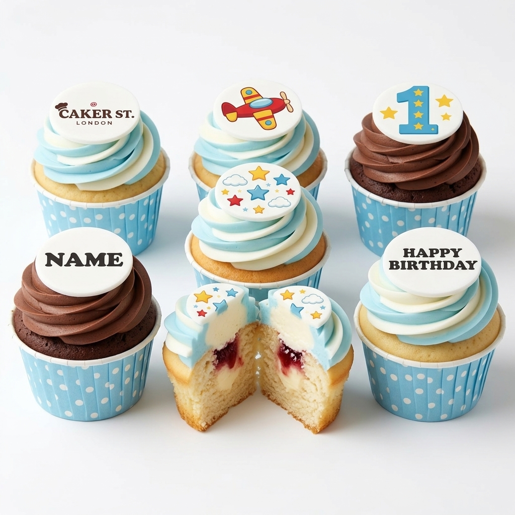Aeroplane Adventure Birthday Cupcakes