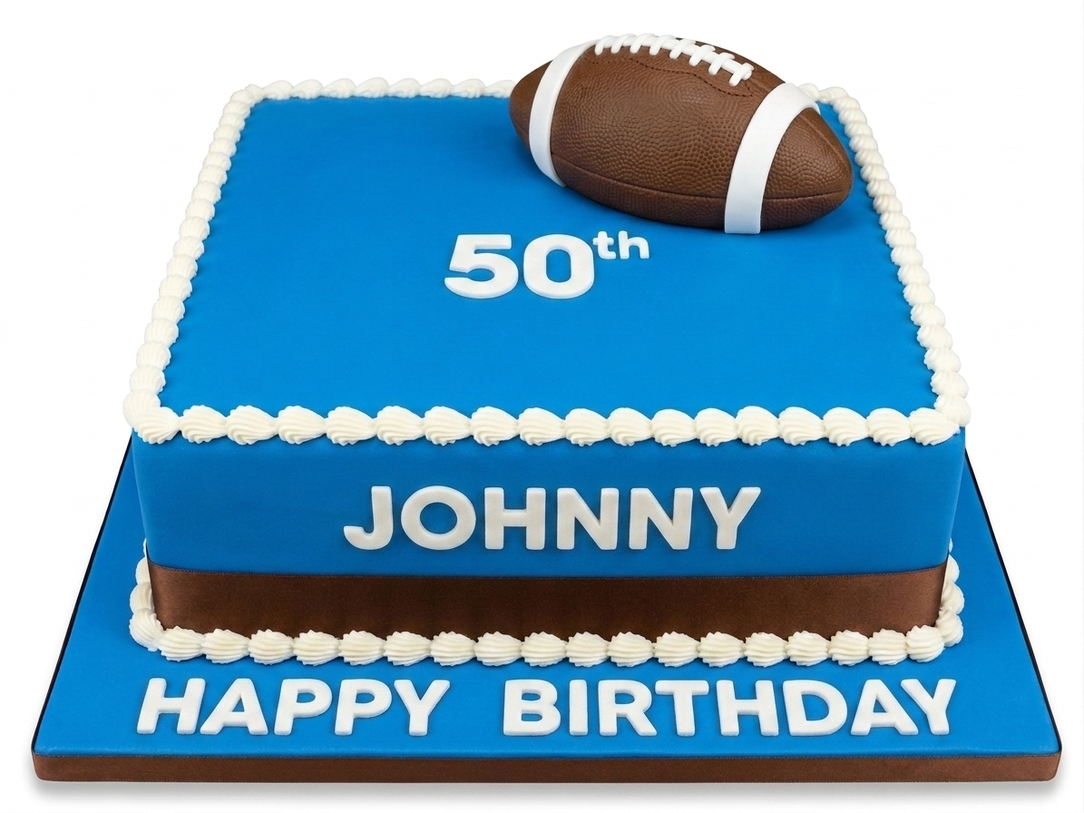 American Football Birthday Cake for Men