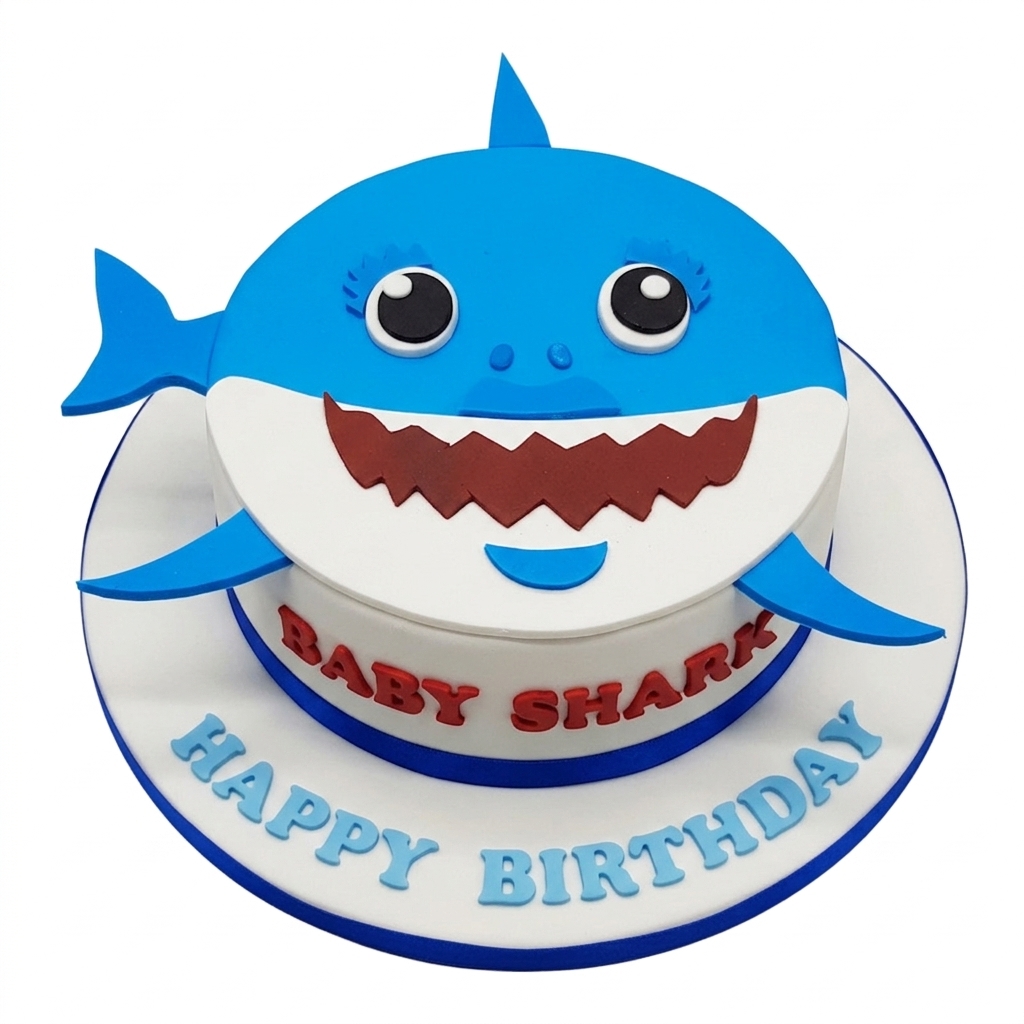 Baby Shark Birthday Cake