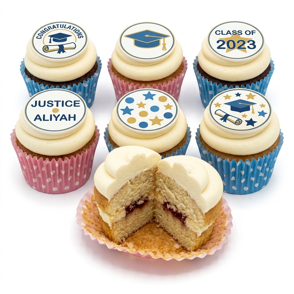 Personalised Graduation Cupcakes