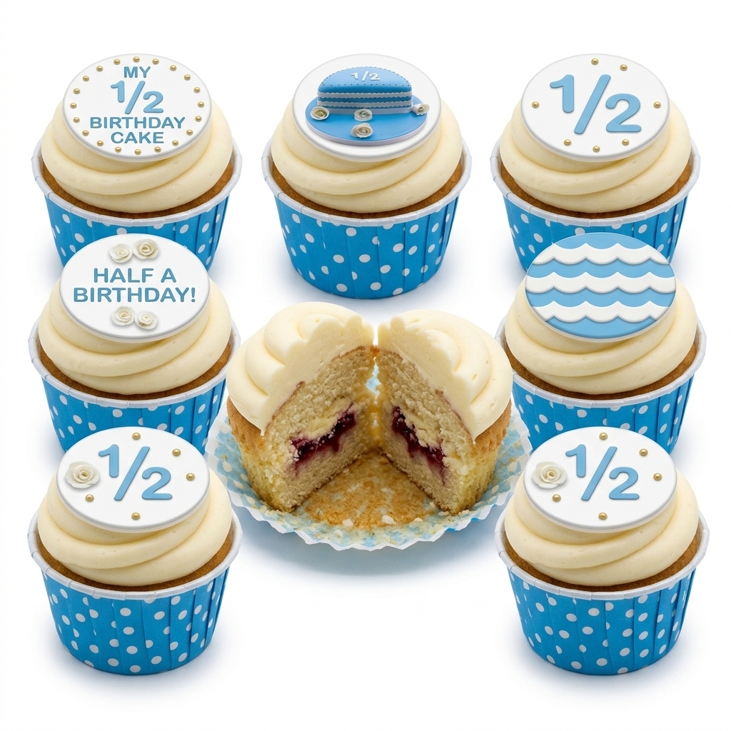 Half Birthday Cupcakes