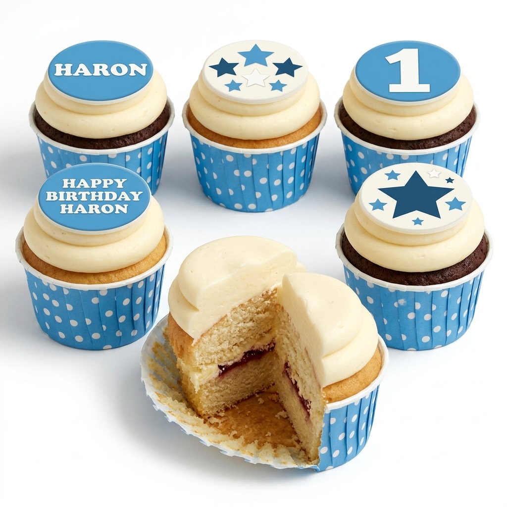 Blue Stars Kids Birthday Cupcakes
