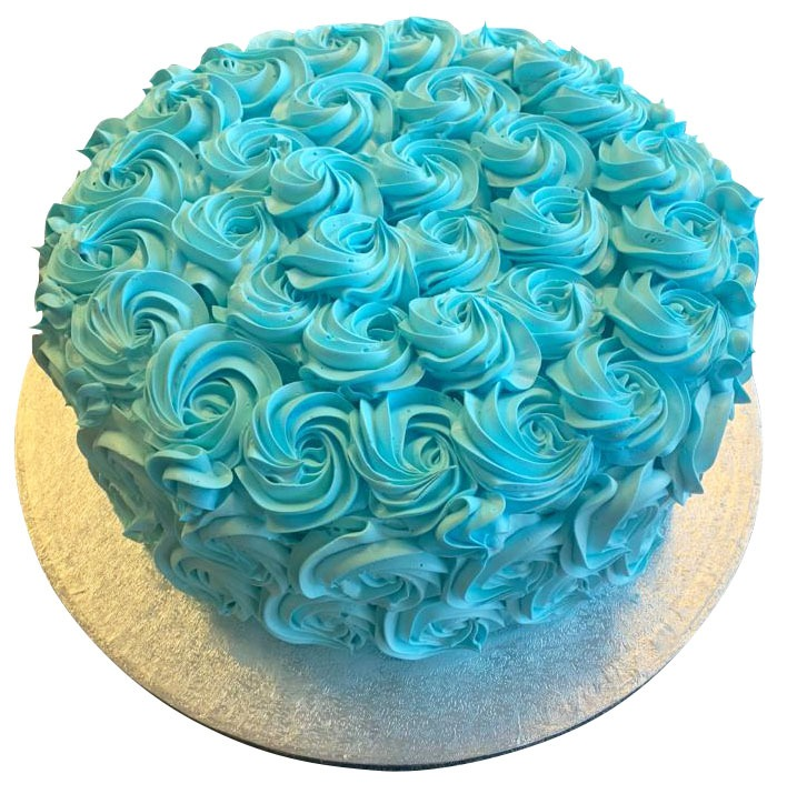 Blue Swirl Fresh Cream Cake