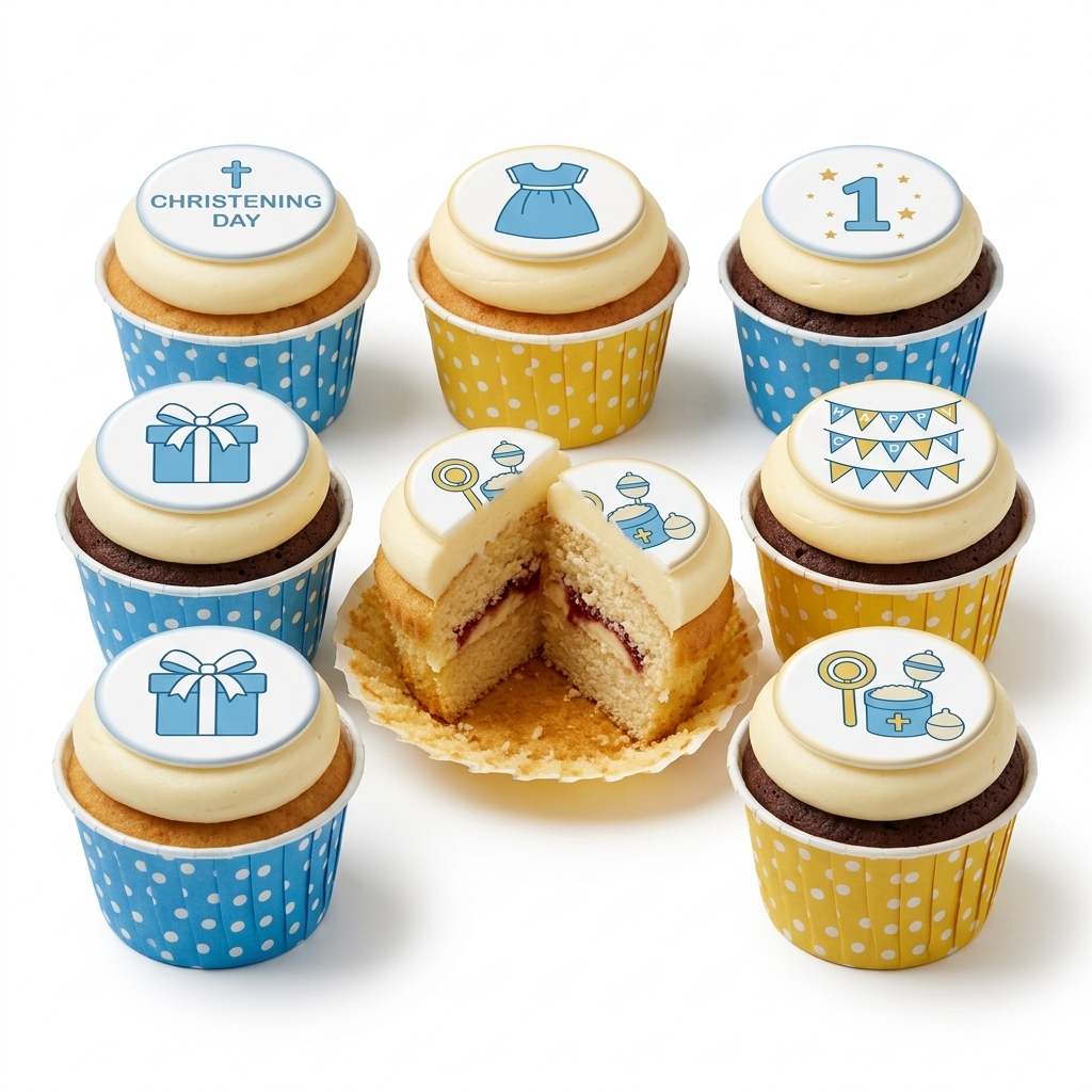 Christening Day Celebration Cupcakes
