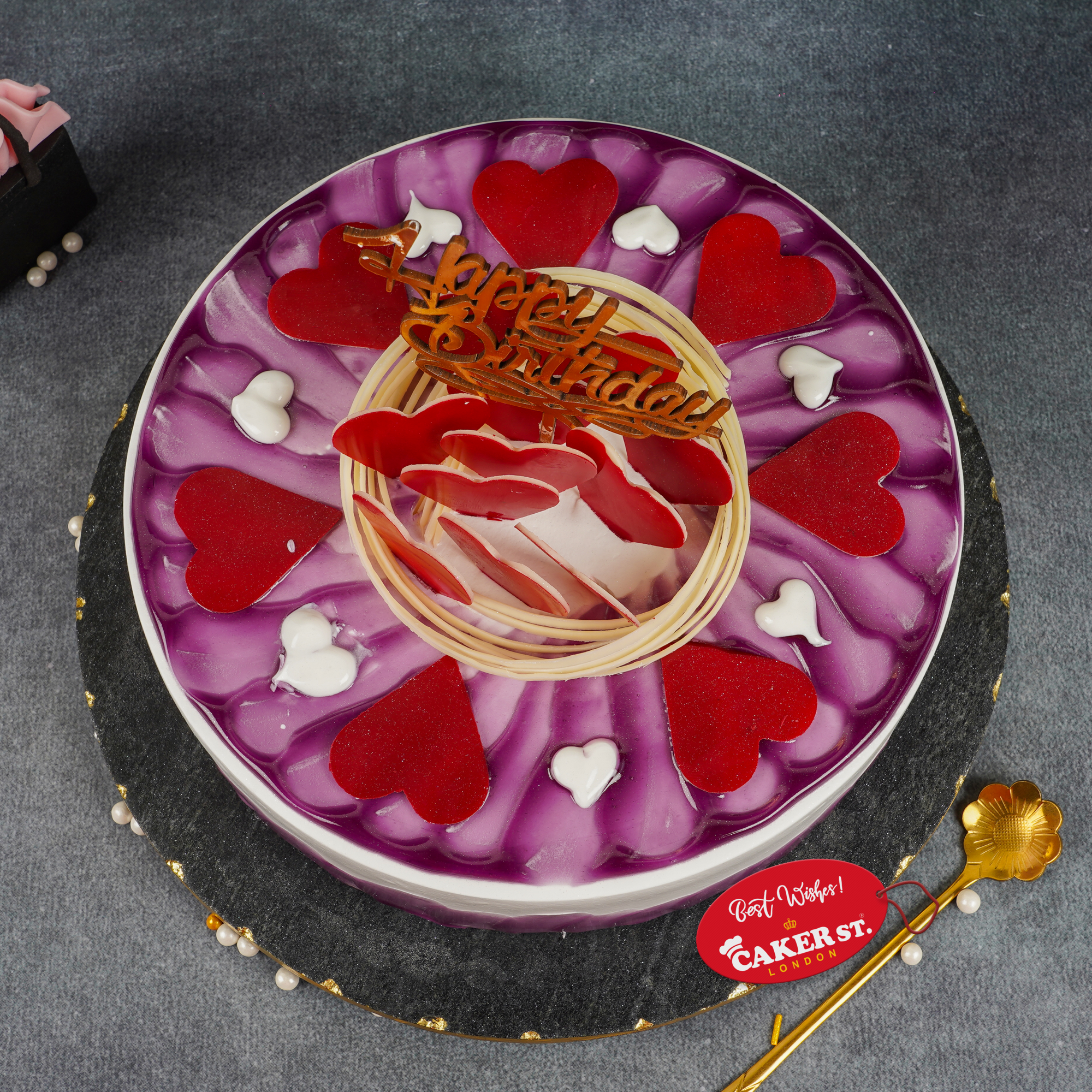 Blueberry Sweet Hearts Cake 