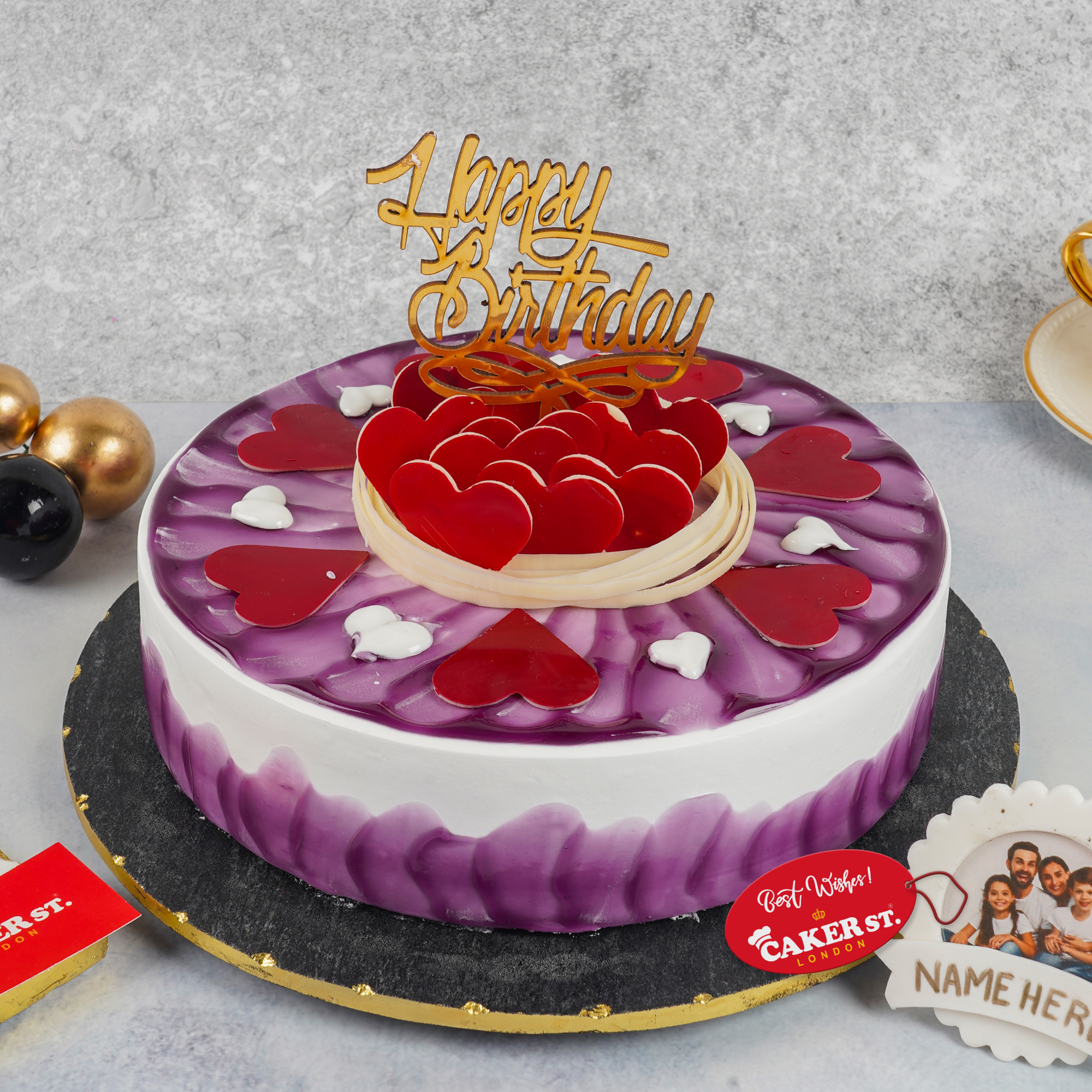 Blueberry Sweet Hearts Cake 