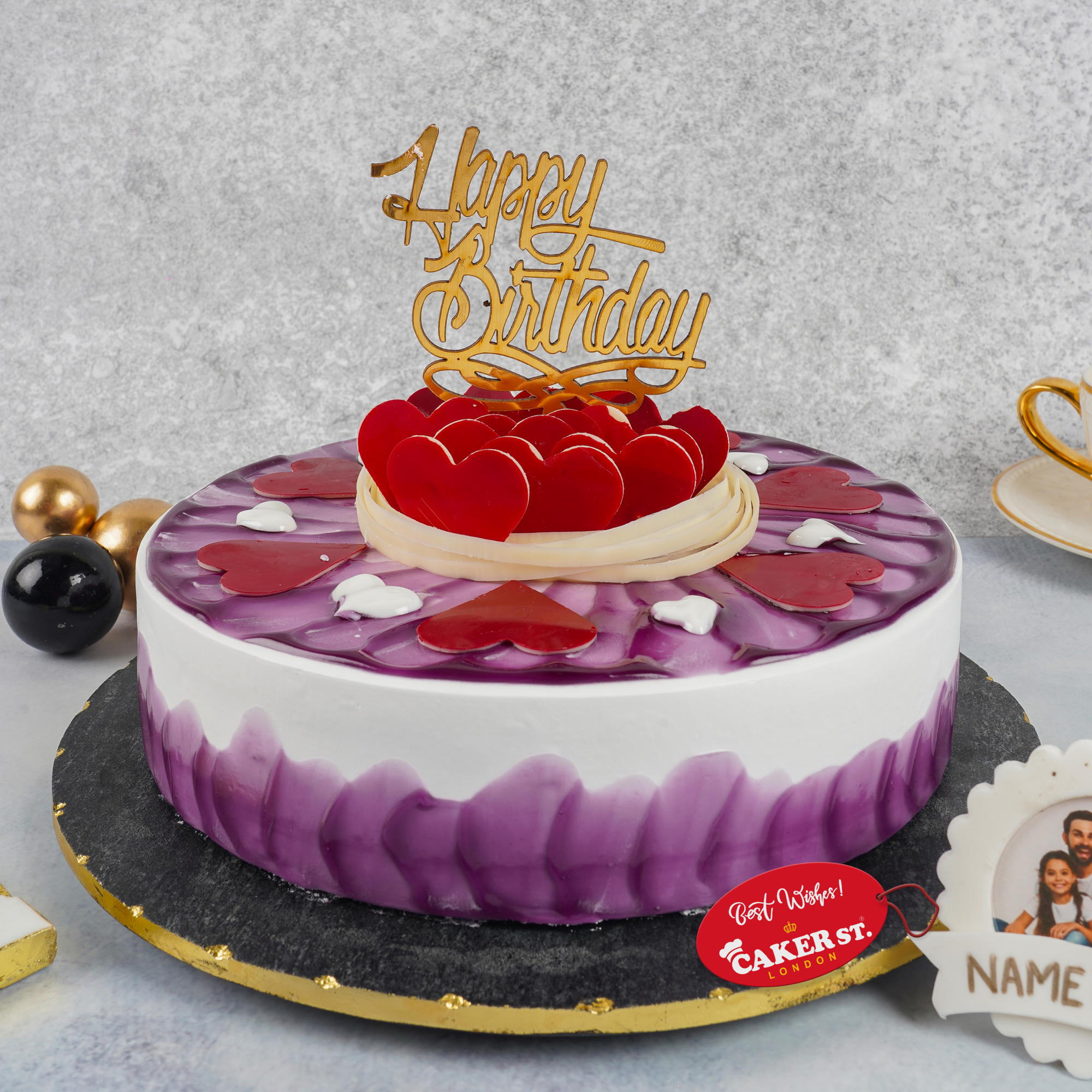Blueberry Sweet Hearts Cake 