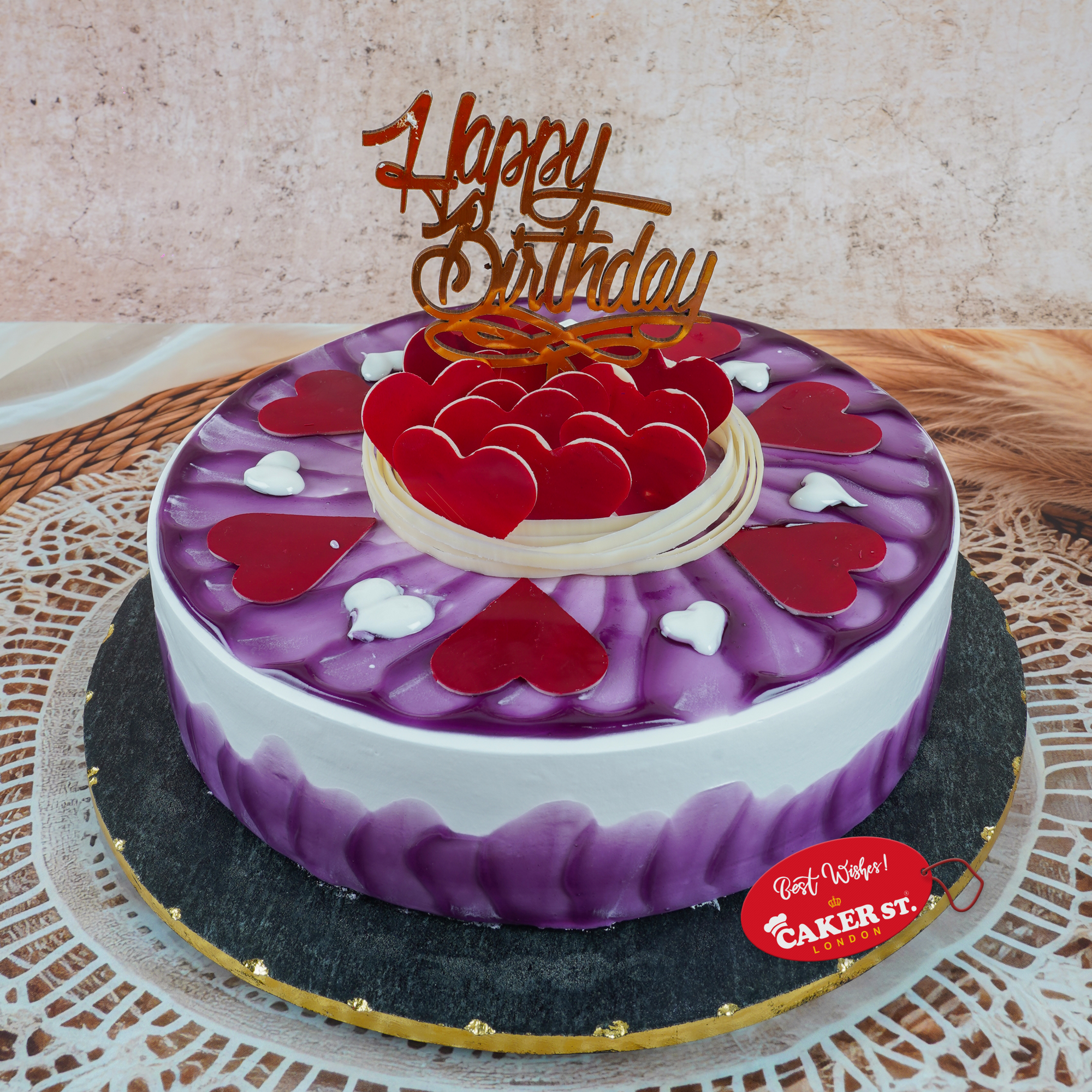 Blueberry Sweet Hearts Cake 