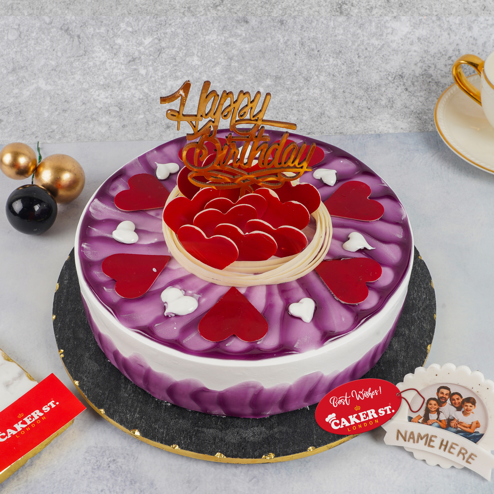 Blueberry Sweet Hearts Cake 
