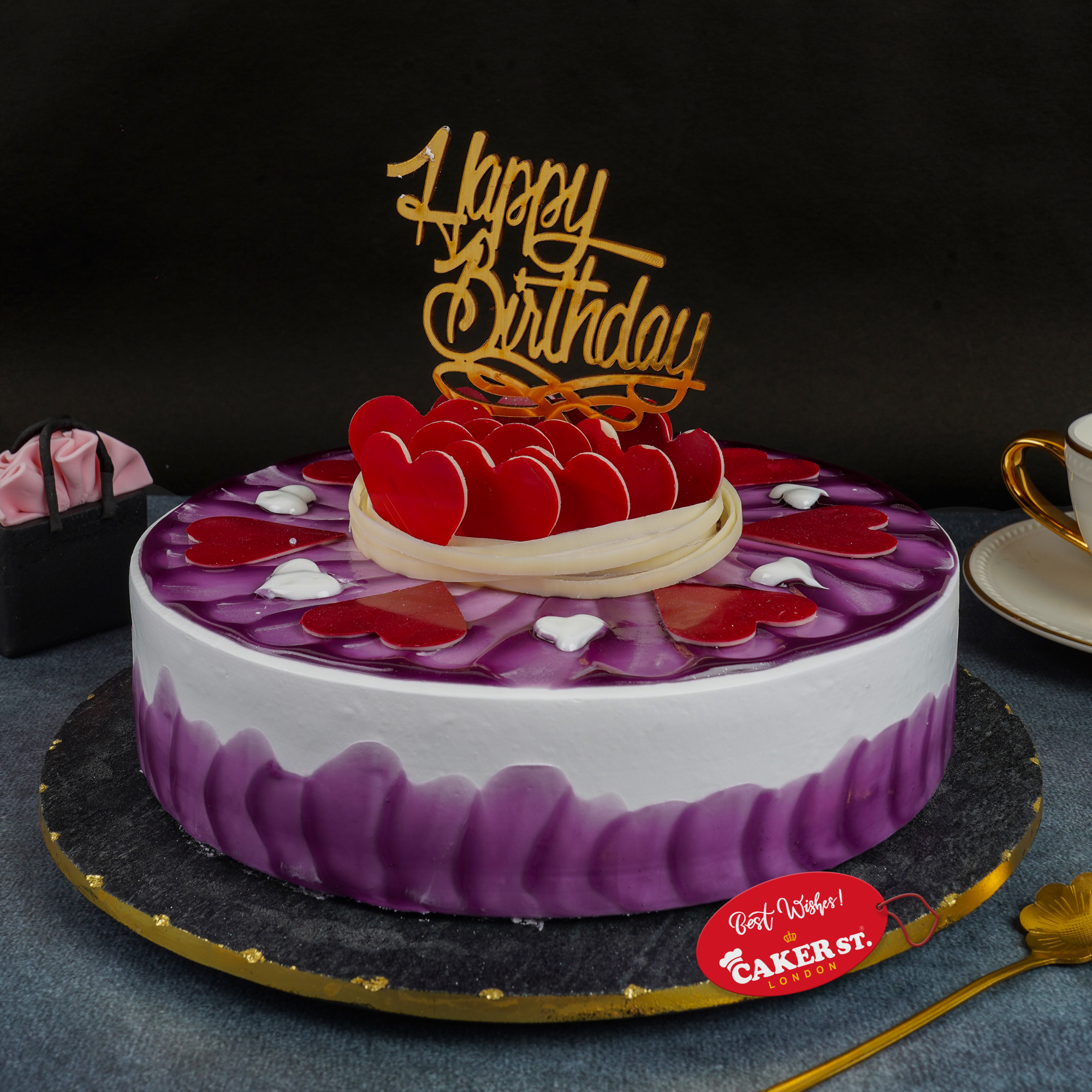 Blueberry Sweet Hearts Cake 