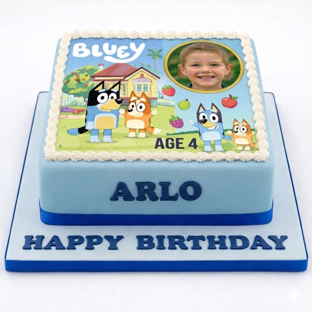 Bluey Birthday Cake