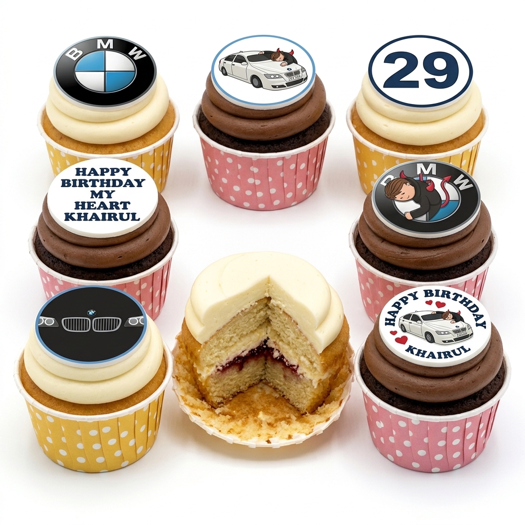 BMW Car Birthday Cupcakes for Him