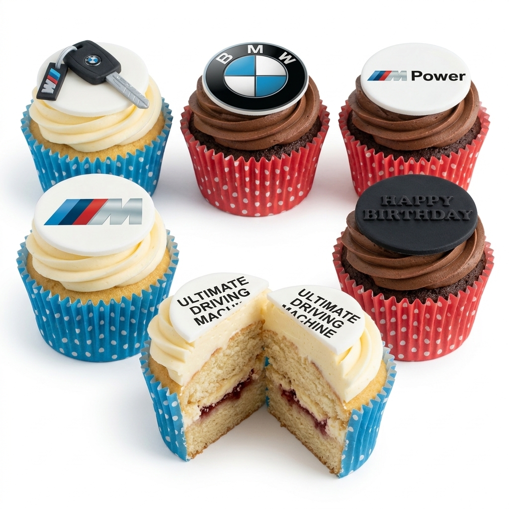 BMW Car Theme Birthday Cupcakes