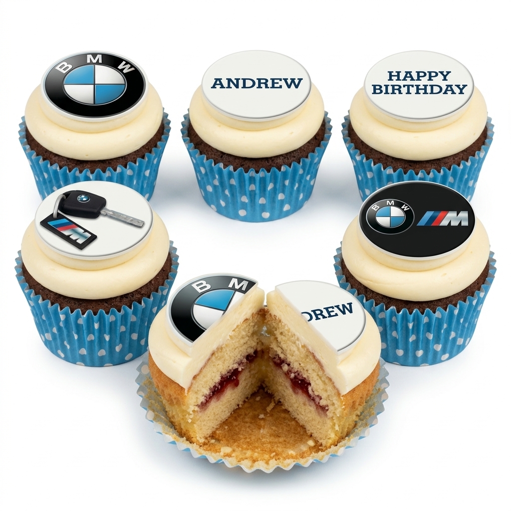 BMW Theme Birthday Cupcakes for Him