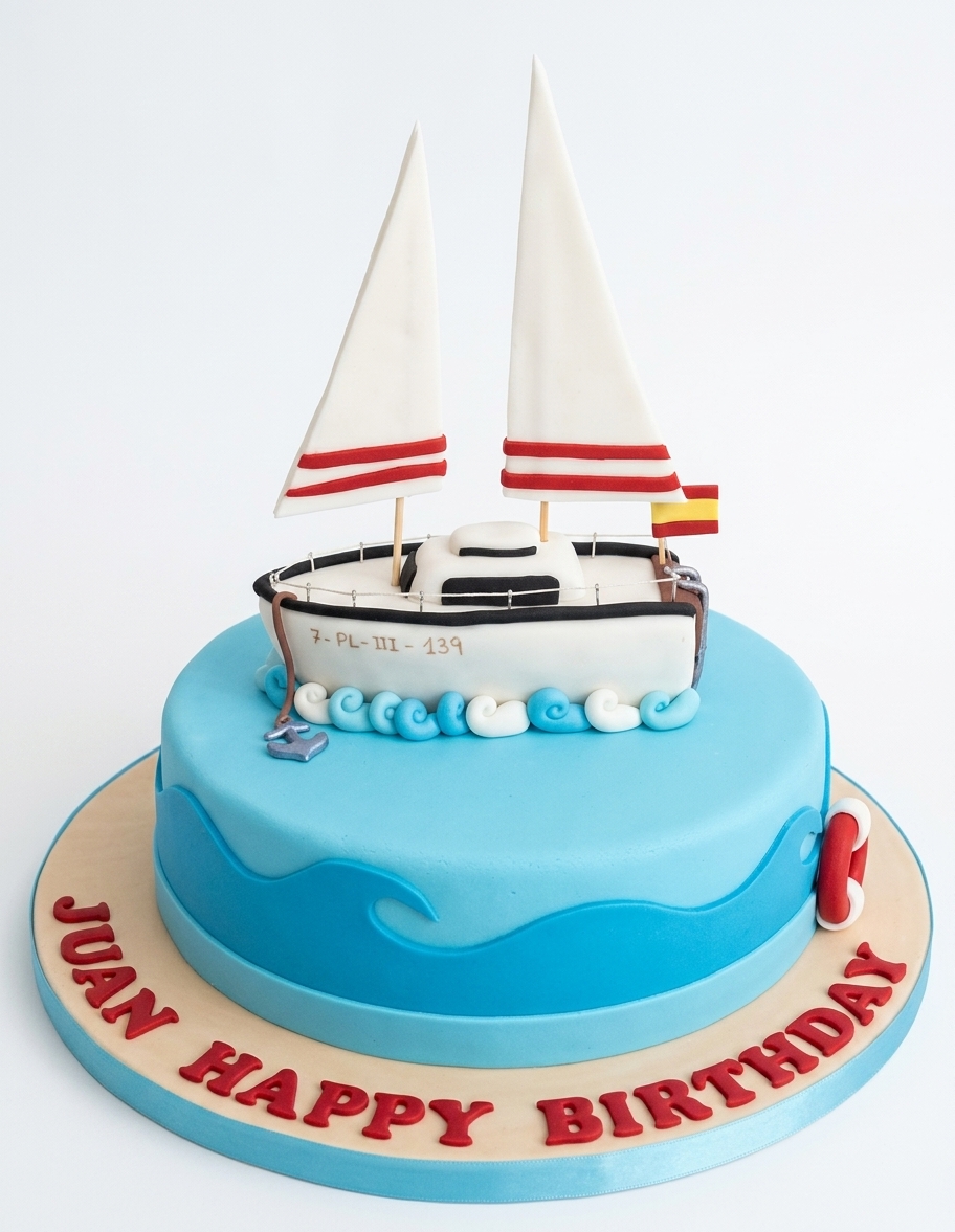 Sailing Boat Birthday Cake