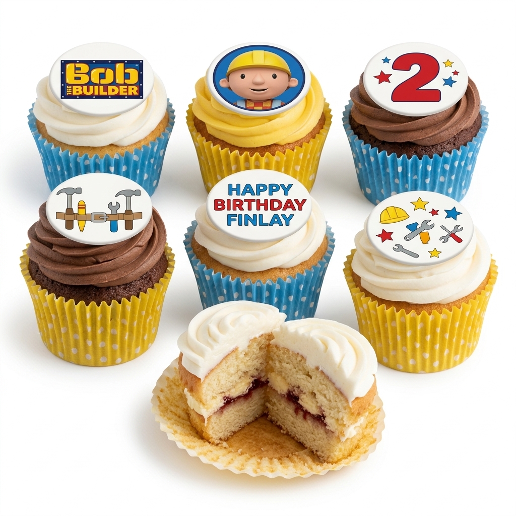 Bob the Builder Birthday Cupcakes