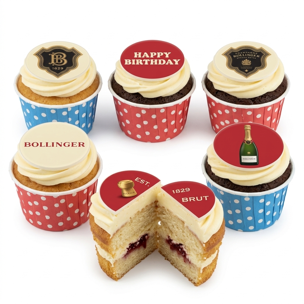 Luxury Champagne Birthday Cupcakes