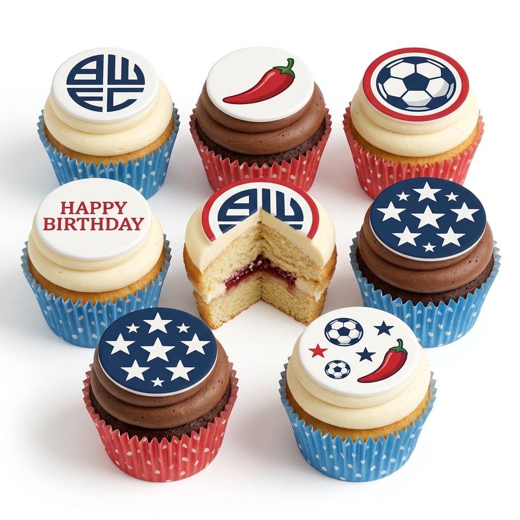 Football Birthday Cupcakes for Him