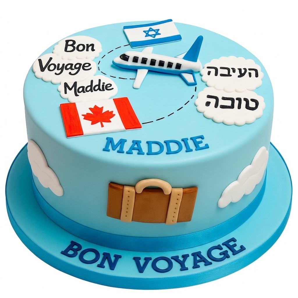 Bon Voyage Travel Theme Cake