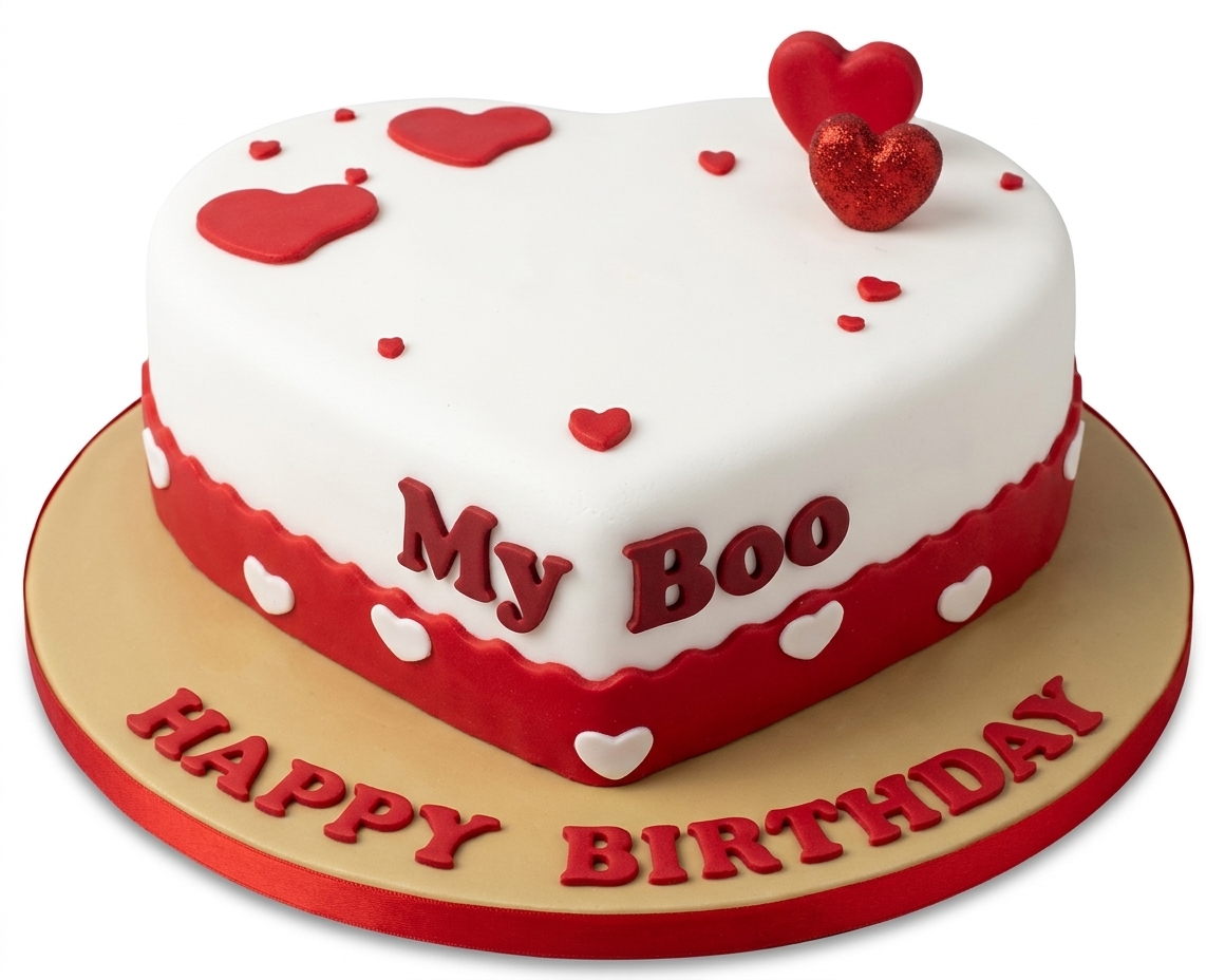 Heart Shaped Birthday Cake