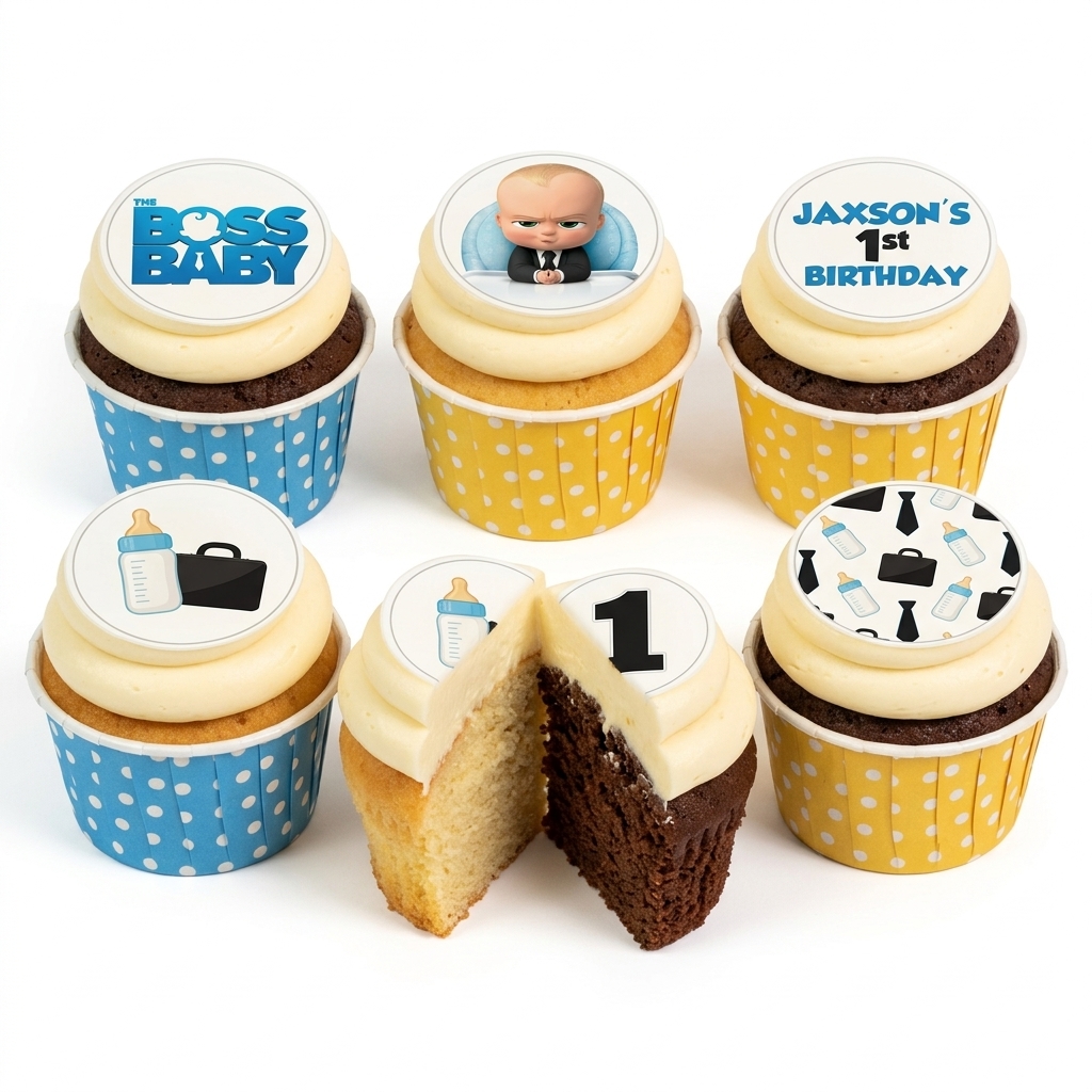 Boss Baby 1st Birthday Cupcakes