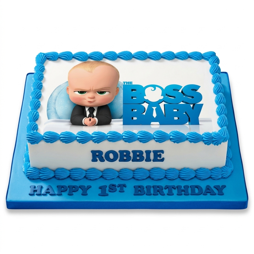 Boss Baby 1st Birthday Cake