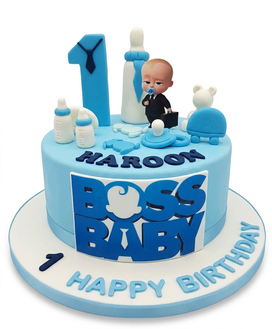 Boss Baby 1st Birthday Cake for Boys