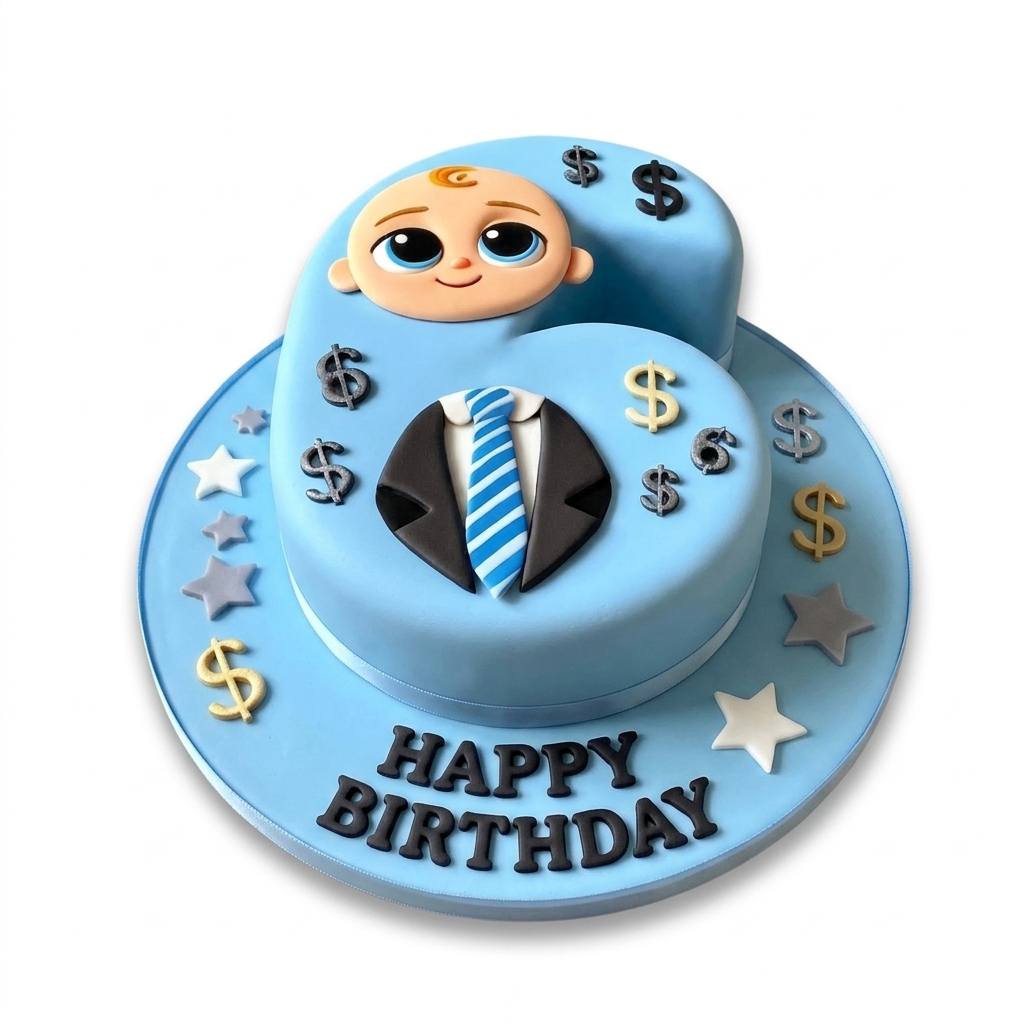 Boss Baby Custom Age Birthday Cake