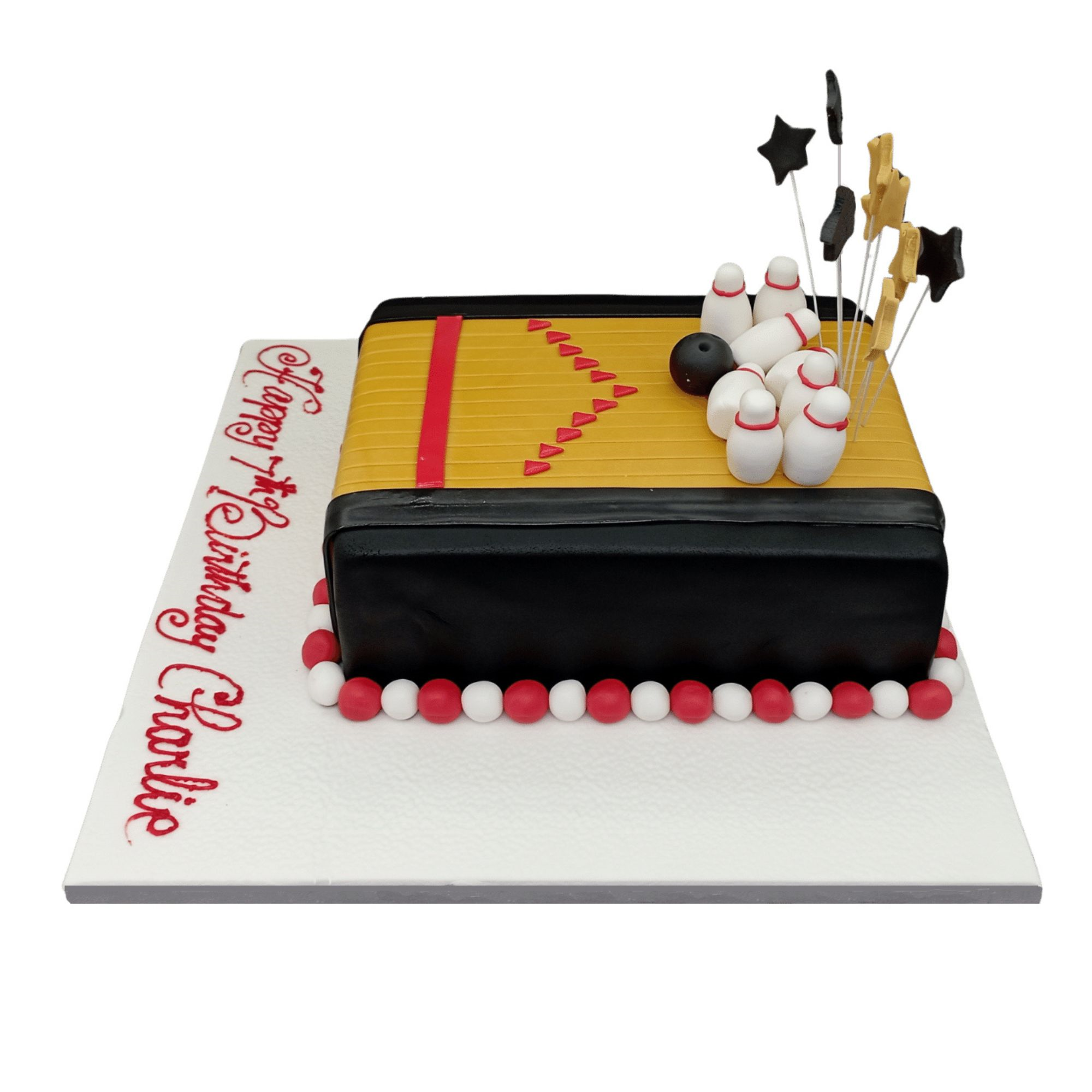 Bowling alley cake