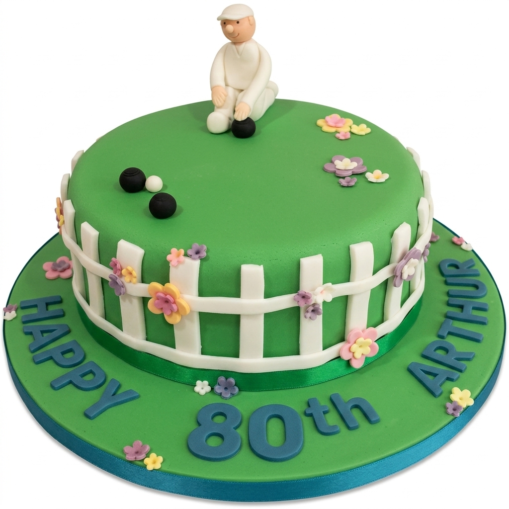Lawn Bowls Sports Theme Birthday Cake