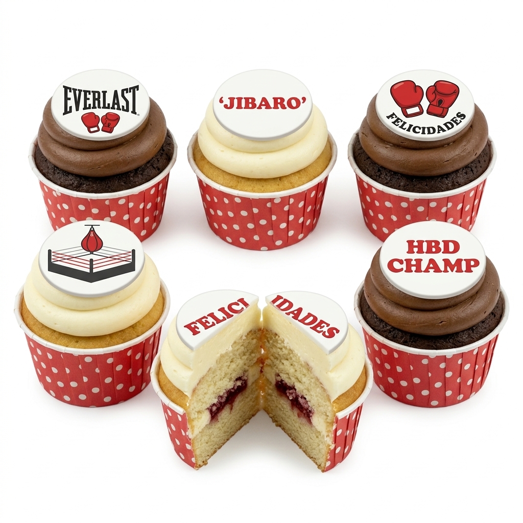 Boxing Theme Birthday Cupcakes