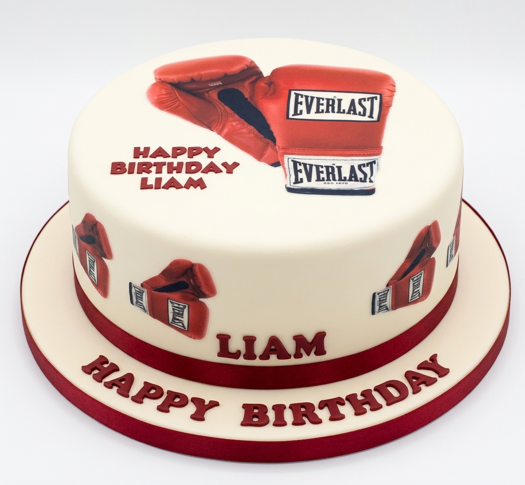Boxing Gloves Birthday Cake