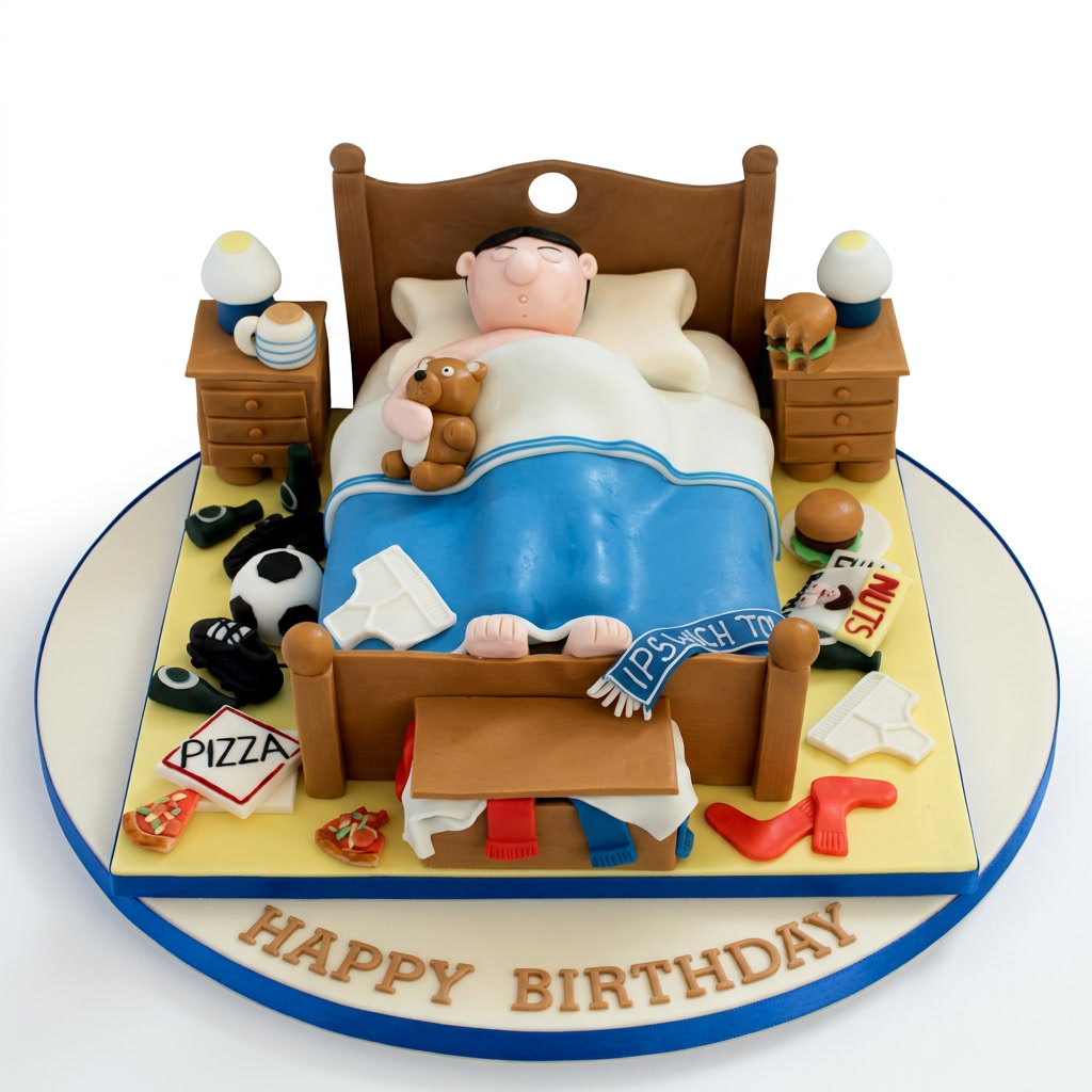 Lazy Day Hobbies Birthday Cake for Men