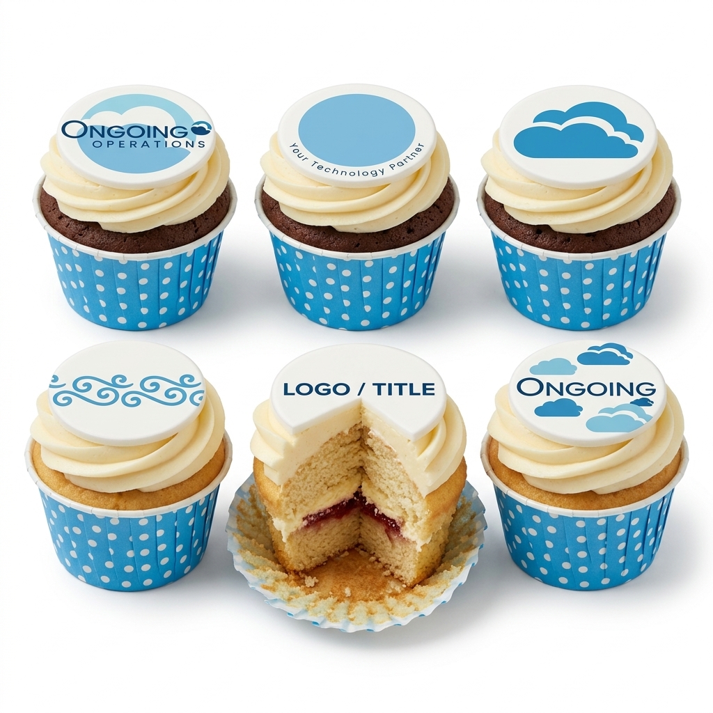 Custom Logo Corporate Cupcakes for Business Events