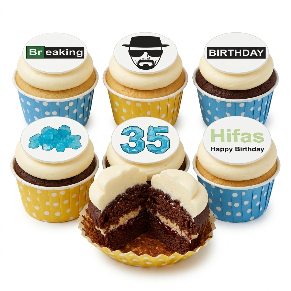 Breaking Bad Theme Birthday Cupcakes