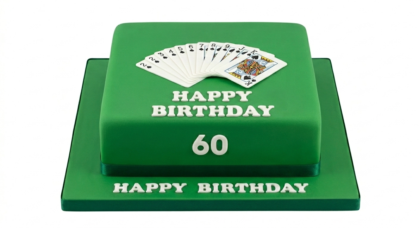 Card Game Birthday Cake with Playing Cards