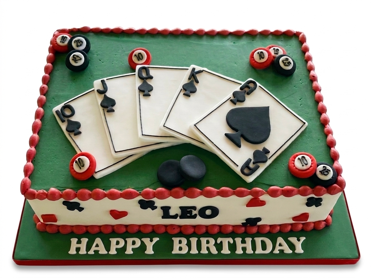 Casino Theme Birthday Cake
