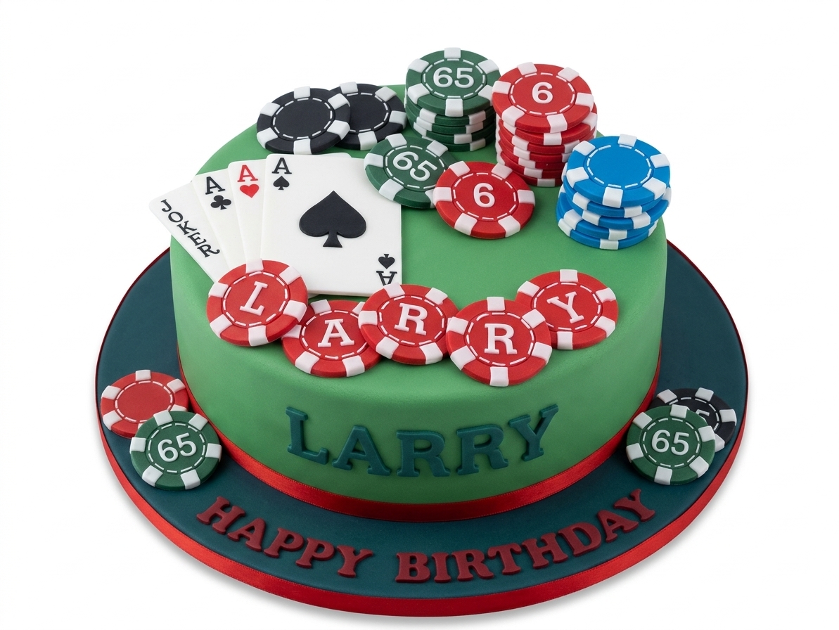 Poker Night Birthday Cake