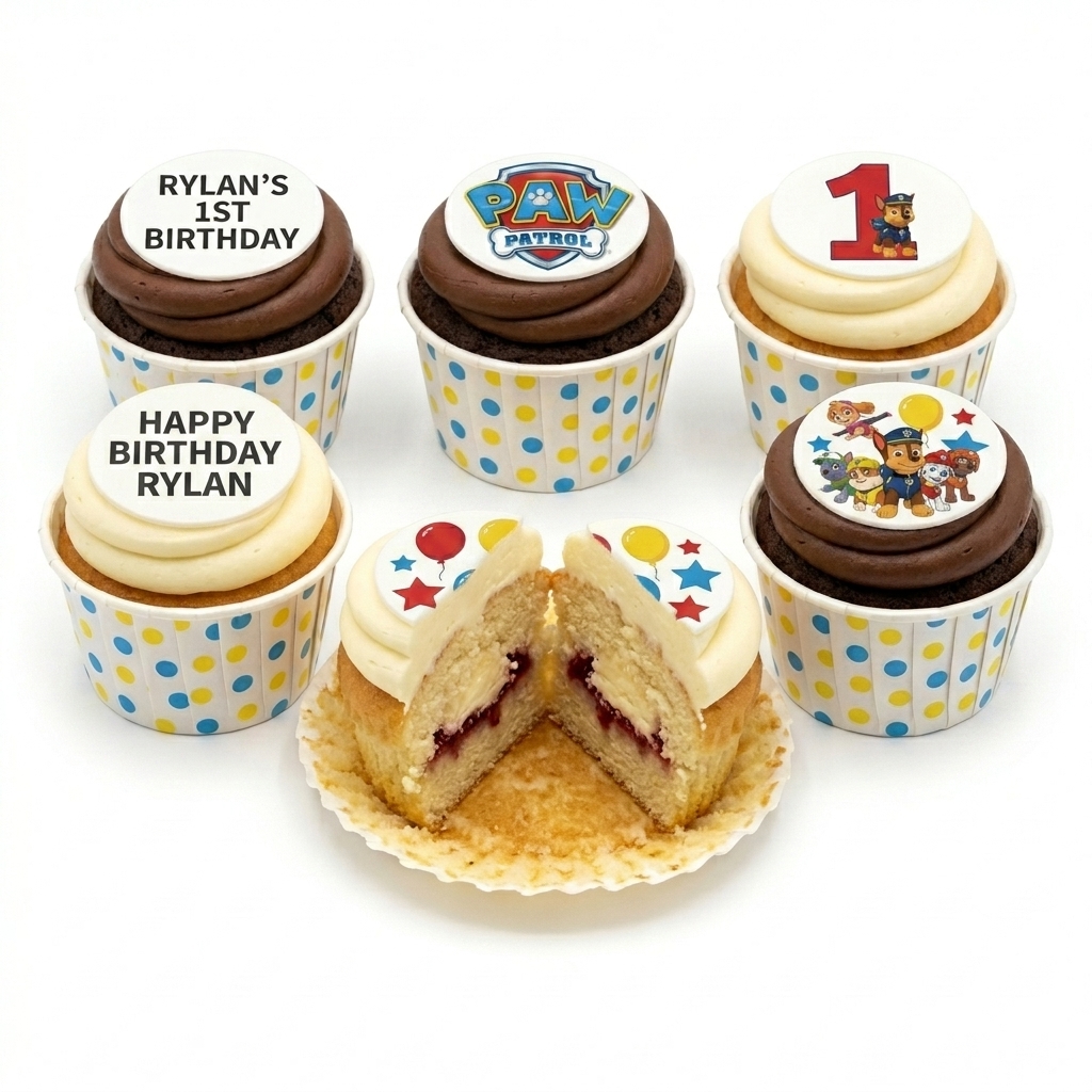 Paw Patrol Theme Birthday Cupcakes